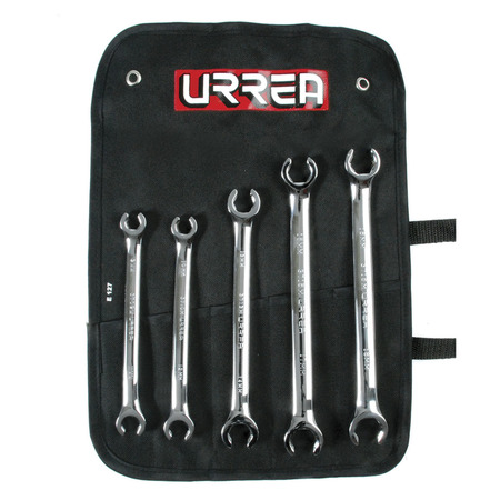 URREA Full polished flare nut wrenches (Set of 5 pieces), metric. 3700M